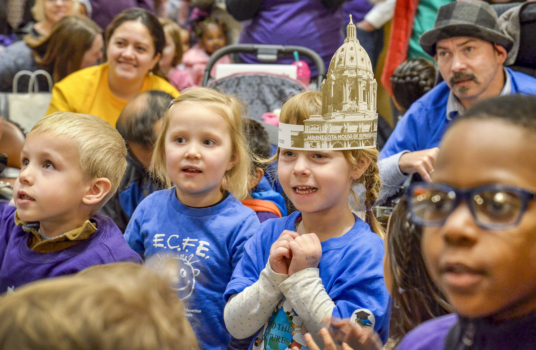 Hundreds of children, parents, educators and early learning advocates gathered in the Rotunda March 2 for Advocacy for Children Day at the Capitol. Photo by Andrew VonBank